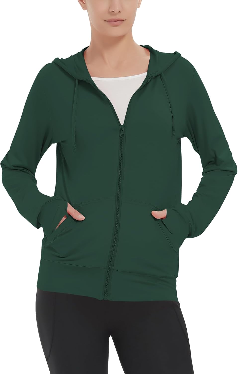 LETAOTAO Womens' Lightweight Zip Up Hoodies Stretch Thin Summer Jackets For Women
