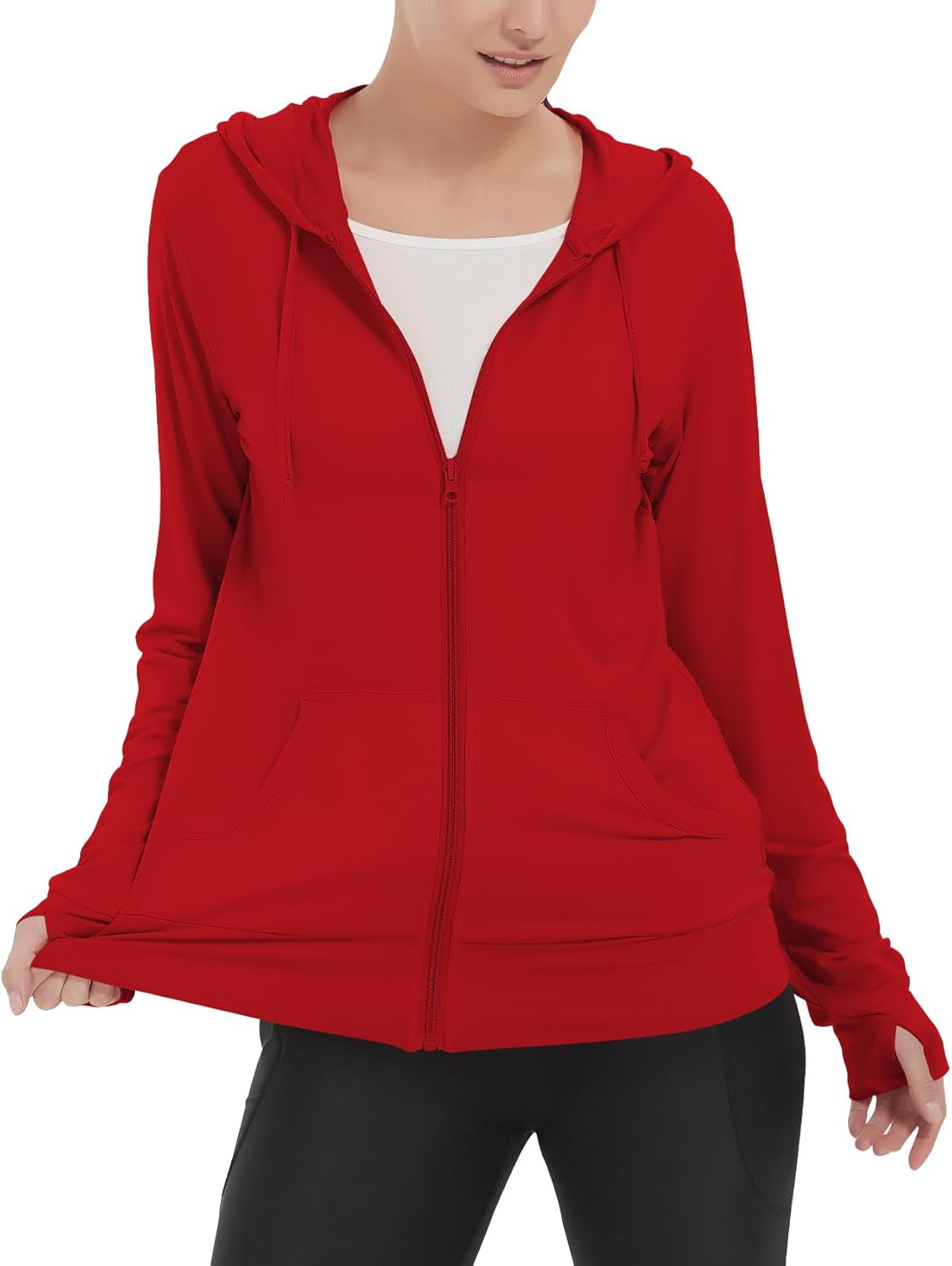 LETAOTAO Womens' Lightweight Zip Up Hoodies Stretch Thin Summer Jackets For Women