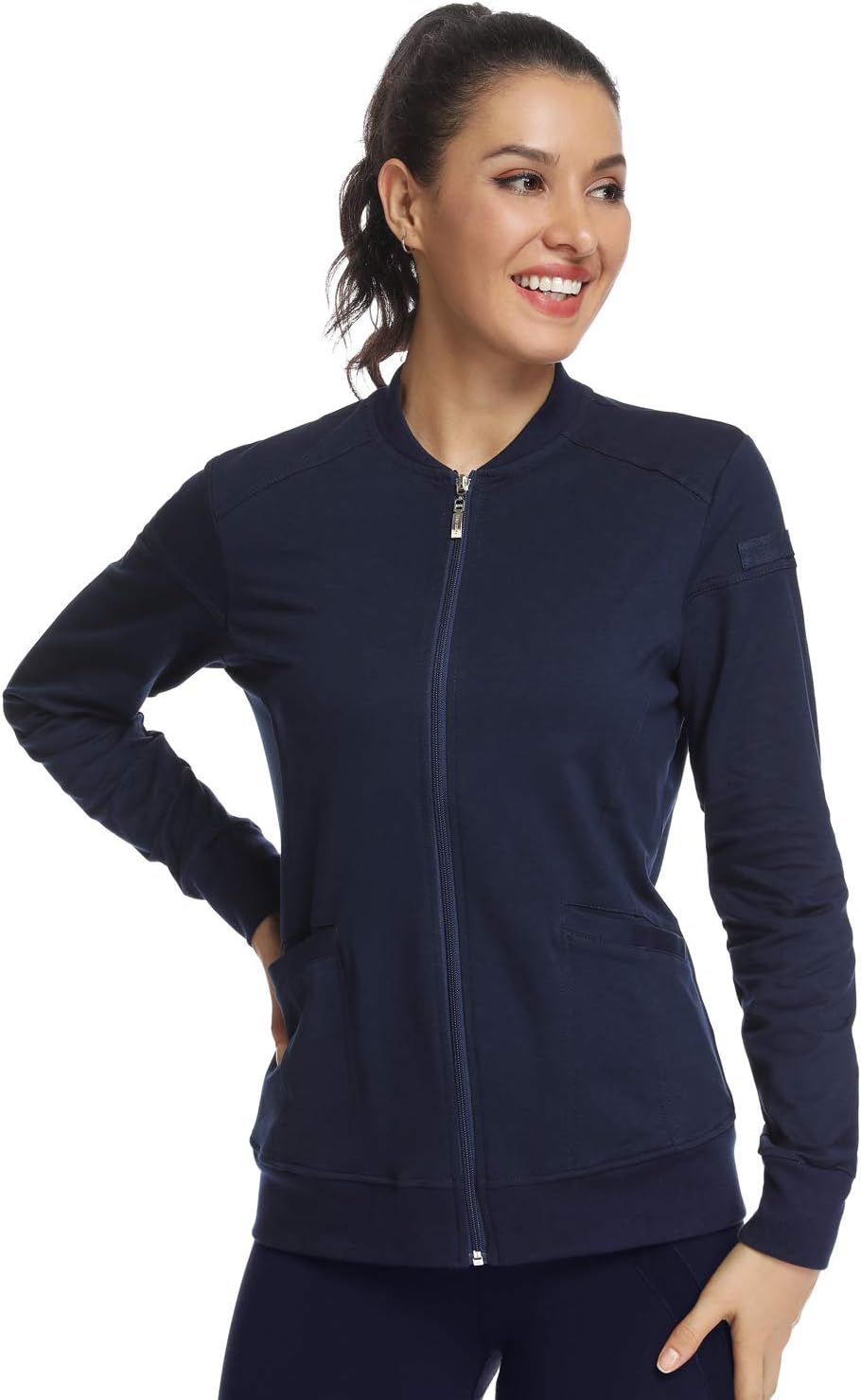 JEYONG Women's Zip Front Warm-Up Jacket