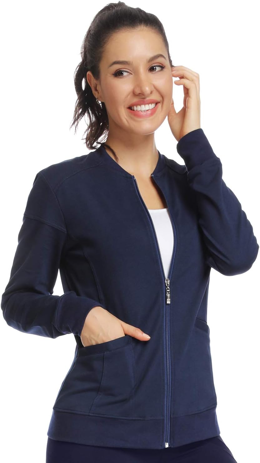 JEYONG Women's Zip Front Warm-Up Jacket