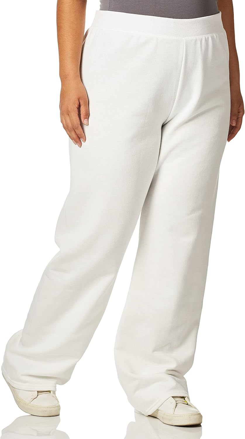 Hanes Women’s EcoSmart Fleece Petite Sweatpants, Open Bottom Sweatpants, Petite, 28.5''