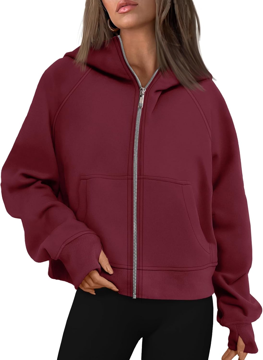 AUTOMET Womens Zip Up Hoodies Fleece Jackets Oversized Sweatshirts Fall Fashion Outfits 2025 Sweaters Winter Clothes