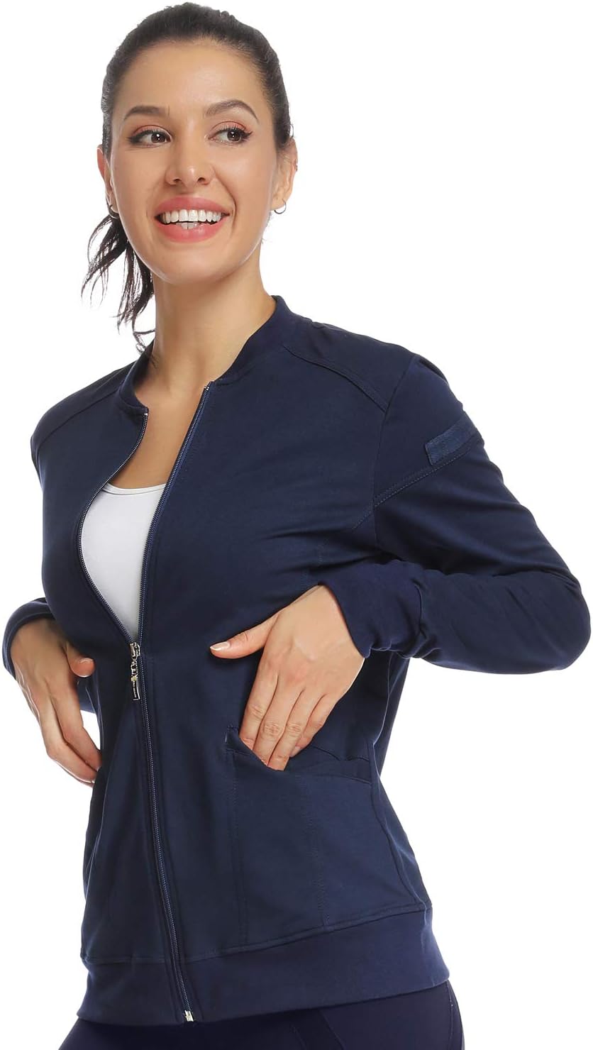 JEYONG Women's Zip Front Warm-Up Jacket