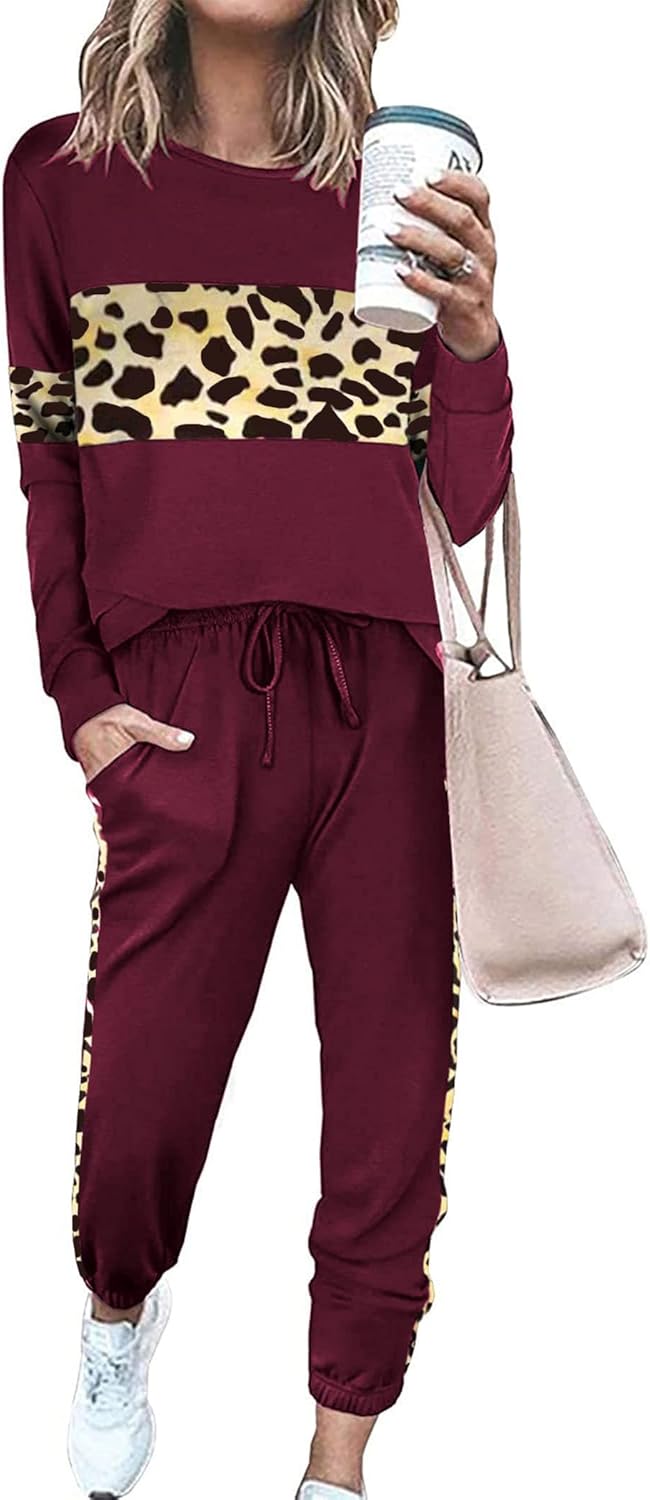 PRETTYGARDEN Womens 2 Piece Sets 2025 Long Sleeve Tops High Waisted Sweatpants Lounge Set Fall Fashion Travel Outfits