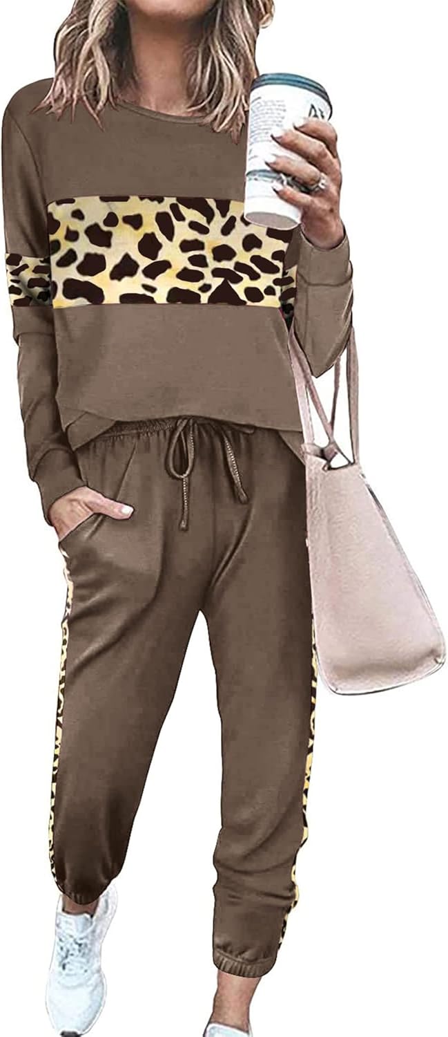 PRETTYGARDEN Womens 2 Piece Sets 2025 Long Sleeve Tops High Waisted Sweatpants Lounge Set Fall Fashion Travel Outfits