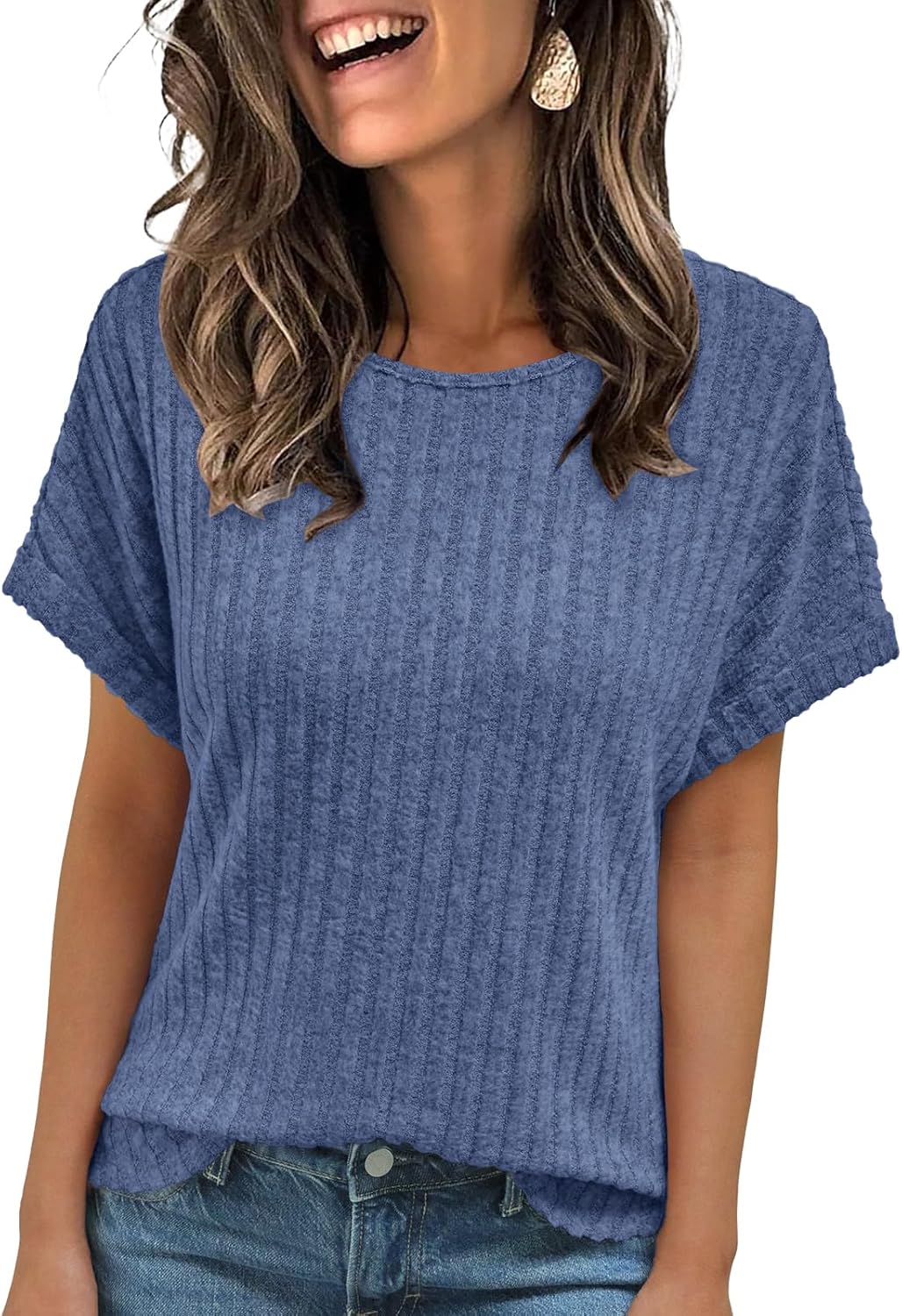 AUTOMET Women Shirts Fall Sweaters Regular Fit Short Sleeve Tunic Tops 2025 Dressy Casual Business Blouses