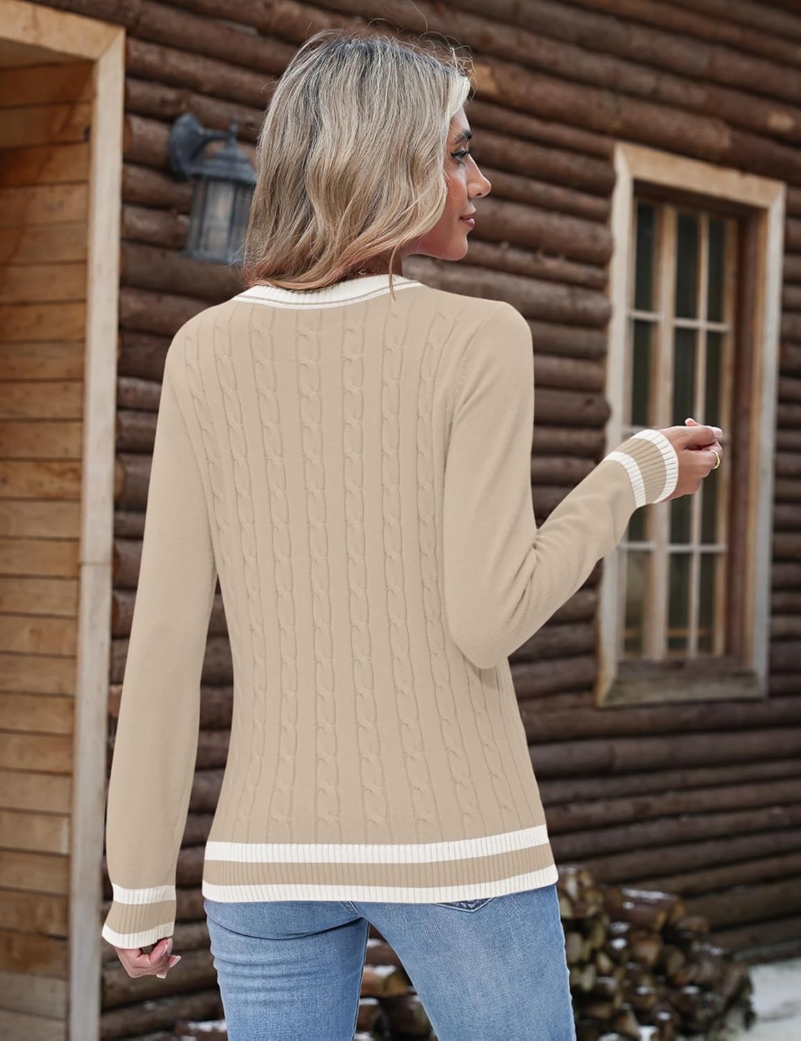Rapbin Women Crew Neck Long Sleeve Sweater Fall Lightweight Pullover Tops Dressy Casual Basic Clothes 2025