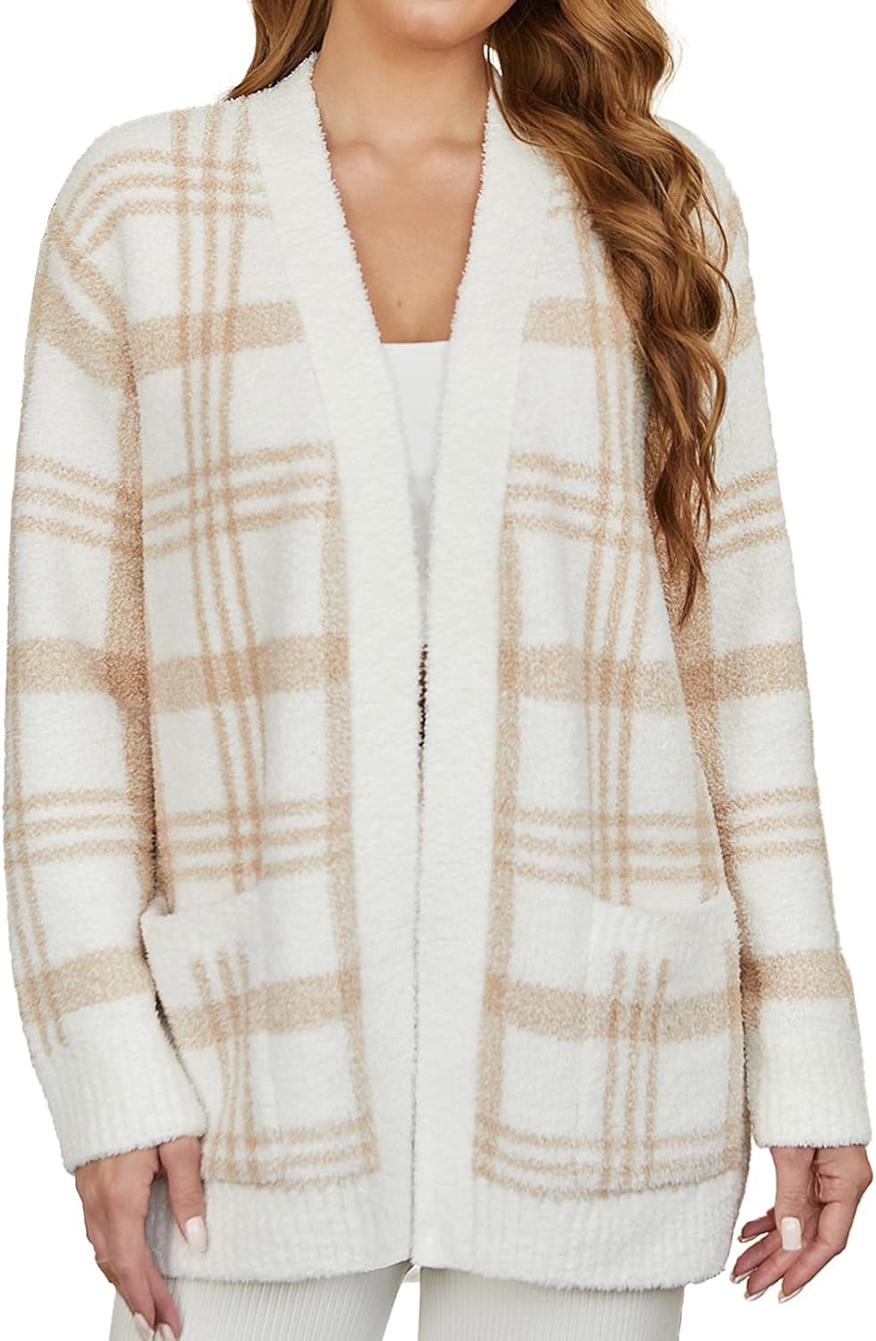 Snuggle Sac Cardigan Sweaters for Women with Pocket Trendy Casual Long Sleeve Tops Open Front Fall Winter Coats