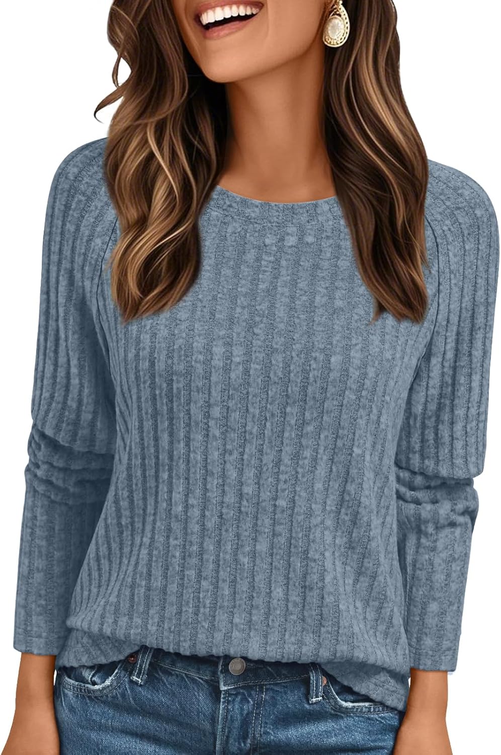 AUTOMET Womens Long Sleeve Shirts Fall Fashion Tops 2025 Crewneck Dressy Sweaters Tunic Winter Clothes Casual Outfits