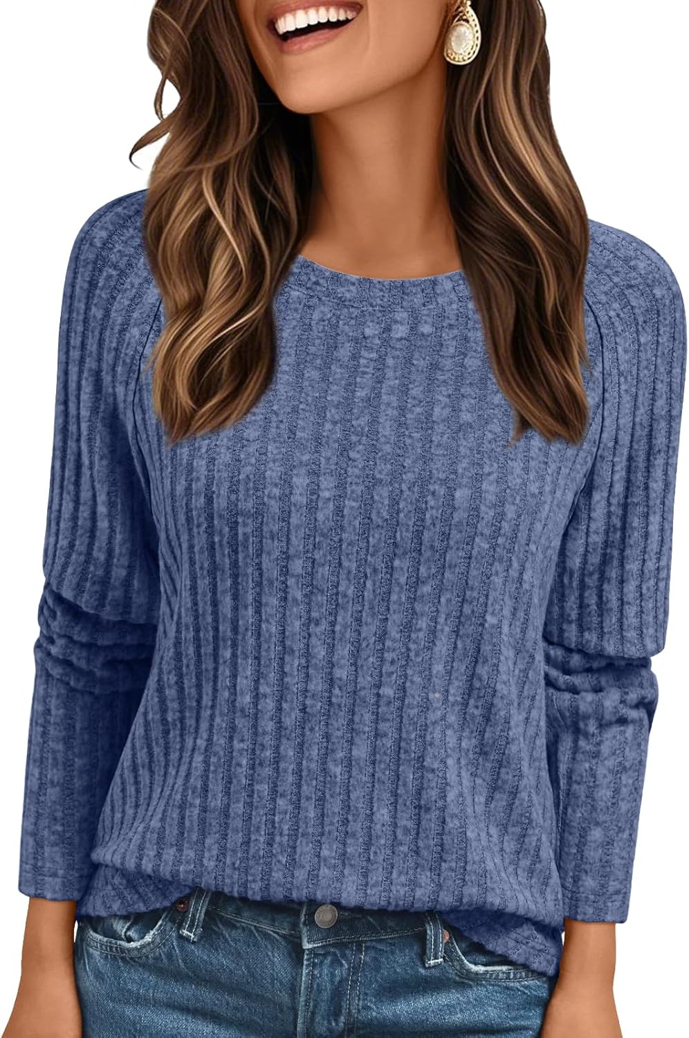 AUTOMET Womens Long Sleeve Shirts Fall Fashion Tops 2025 Crewneck Dressy Sweaters Tunic Winter Clothes Casual Outfits