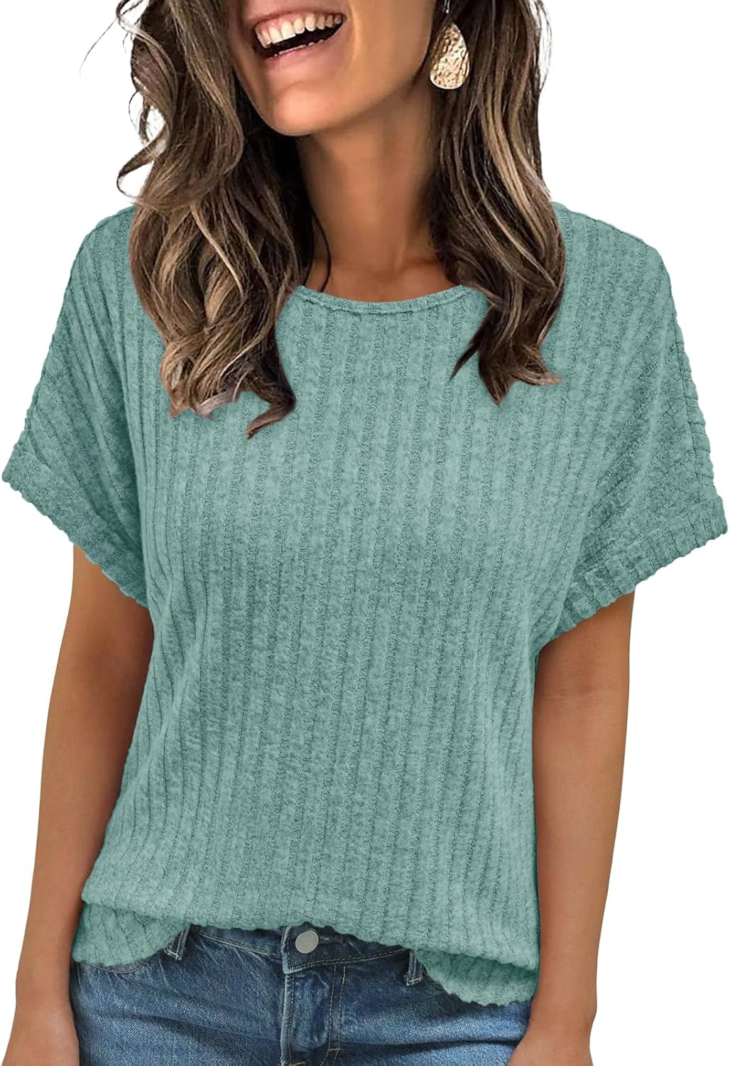 AUTOMET Women Shirts Fall Sweaters Regular Fit Short Sleeve Tunic Tops 2025 Dressy Casual Business Blouses