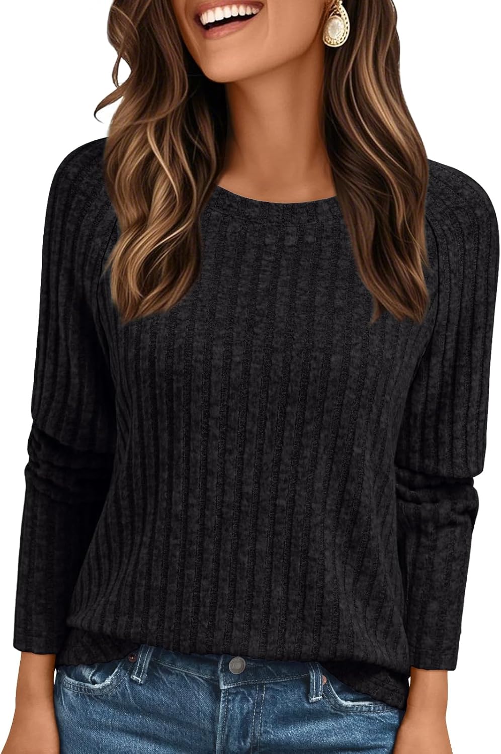 AUTOMET Womens Long Sleeve Shirts Fall Fashion Tops 2025 Crewneck Dressy Sweaters Tunic Winter Clothes Casual Outfits