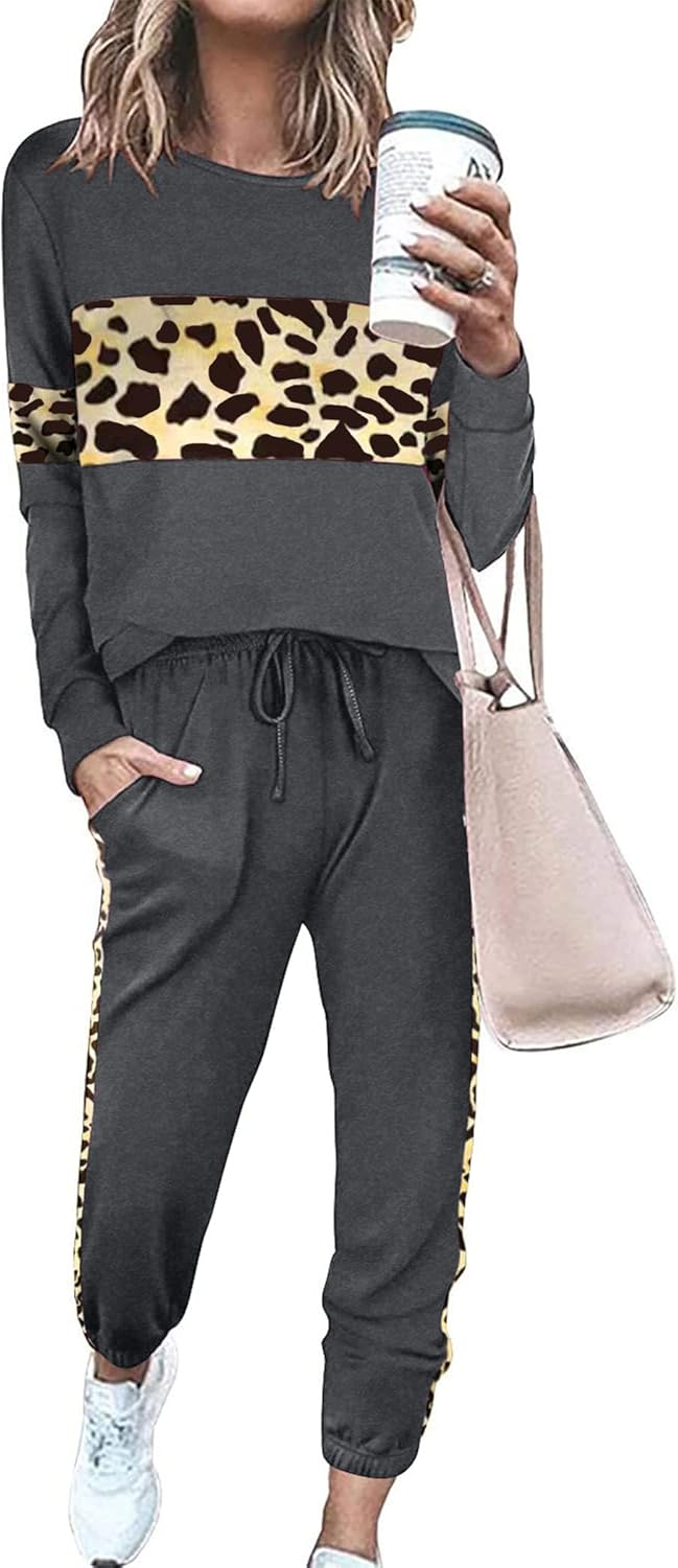 PRETTYGARDEN Womens 2 Piece Sets 2025 Long Sleeve Tops High Waisted Sweatpants Lounge Set Fall Fashion Travel Outfits