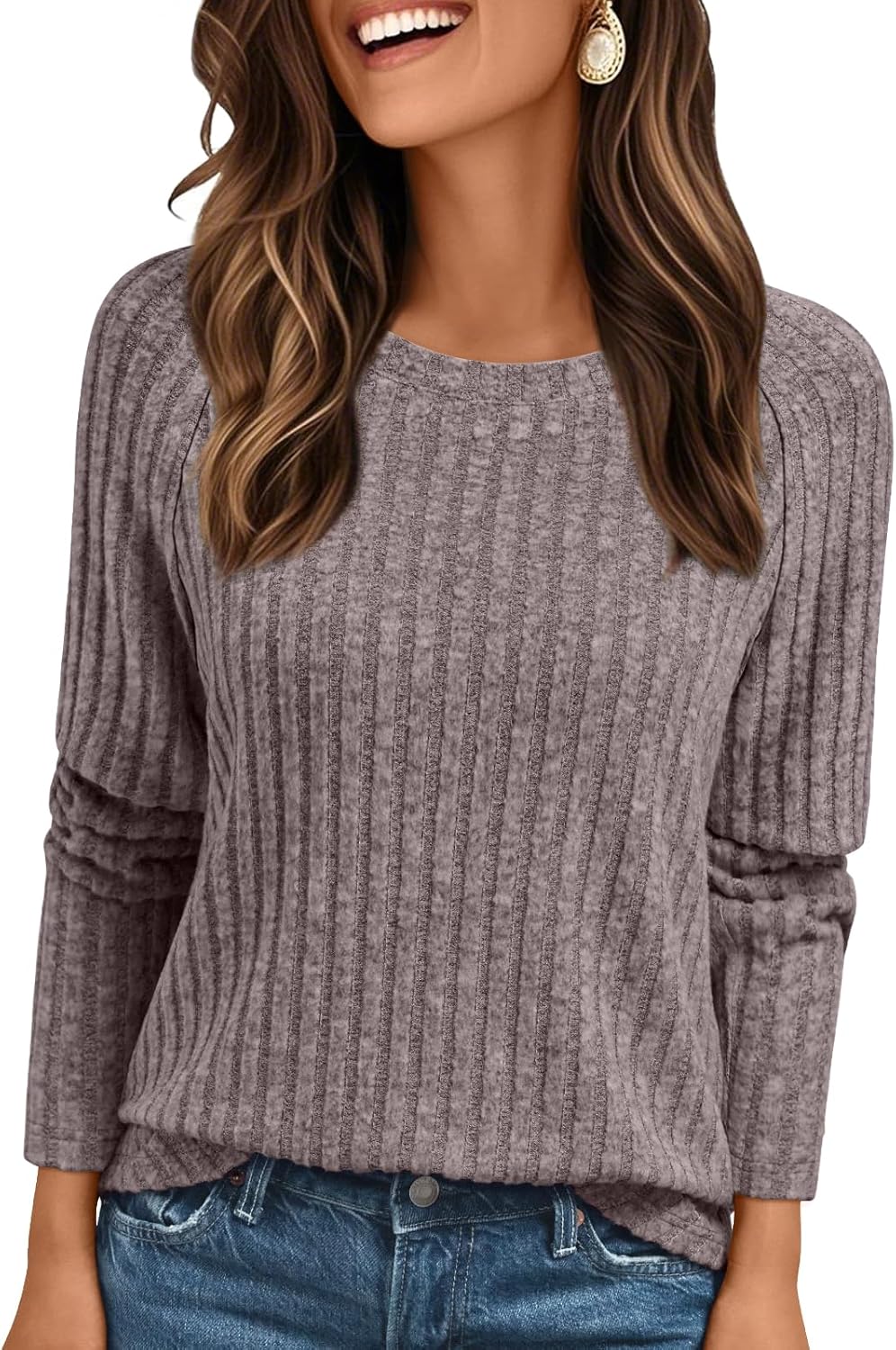 AUTOMET Womens Long Sleeve Shirts Fall Fashion Tops 2025 Crewneck Dressy Sweaters Tunic Winter Clothes Casual Outfits