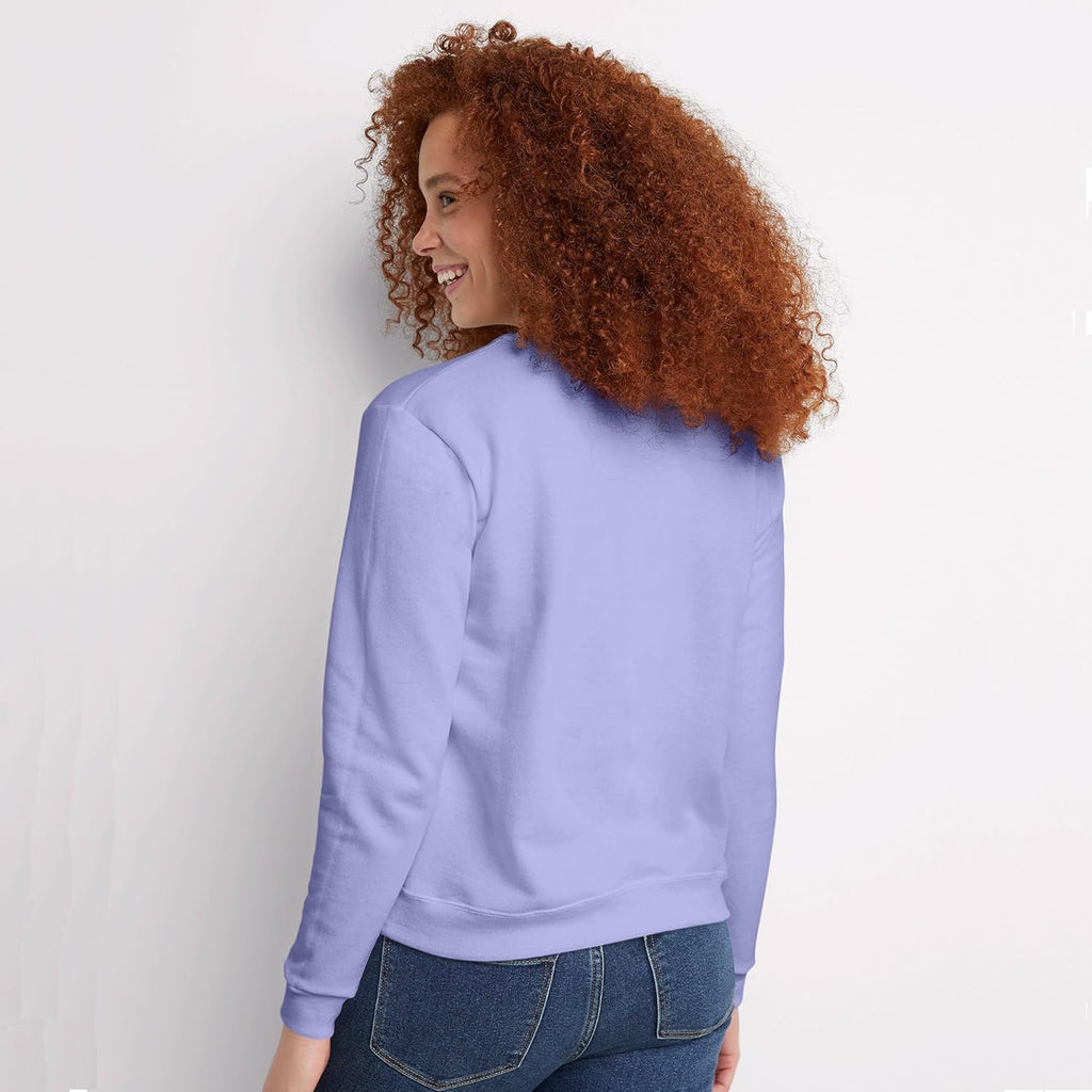 Hanes Crewneck, EcoSmart Fleece Pullover with V-Notch, Sweatshirt for Women