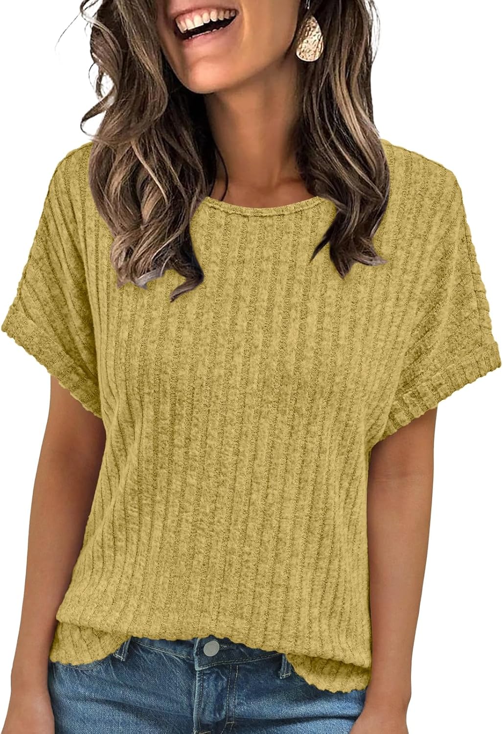 AUTOMET Women Shirts Fall Sweaters Regular Fit Short Sleeve Tunic Tops 2025 Dressy Casual Business Blouses