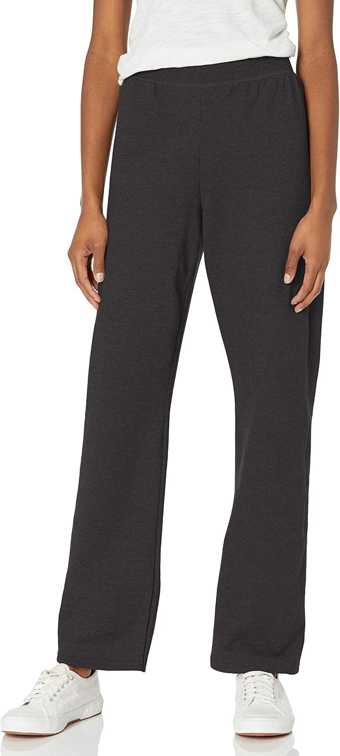 Hanes Women’s EcoSmart Fleece Petite Sweatpants, Open Bottom Sweatpants, Petite, 28.5''