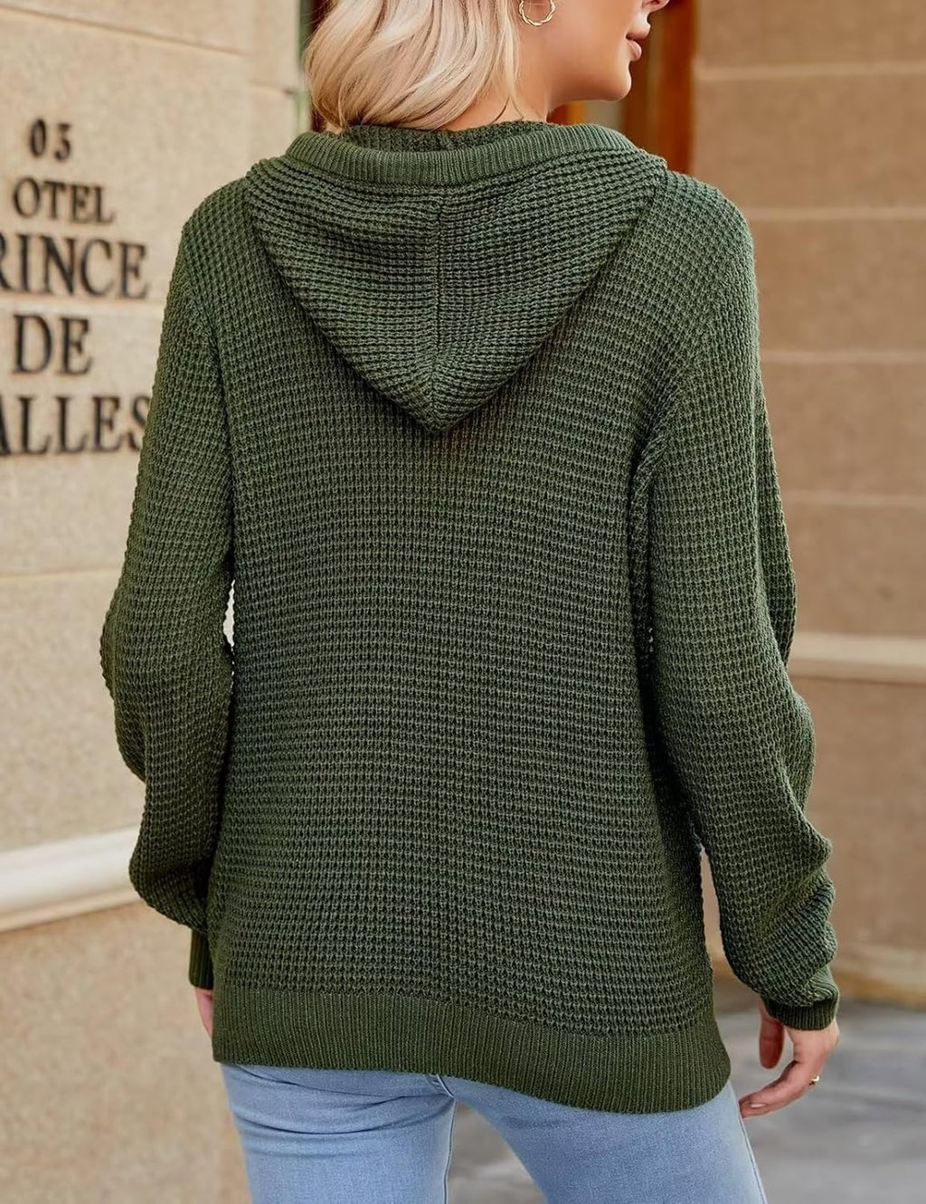 VIMPUNEC 2025 Fall Womens Hoodies Oversized Casual Fashion Sweaters Long Sleeve V Neck Knit Pullover Tops