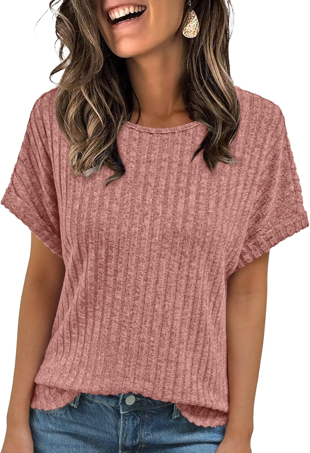 AUTOMET Women Shirts Fall Sweaters Regular Fit Short Sleeve Tunic Tops 2025 Dressy Casual Business Blouses