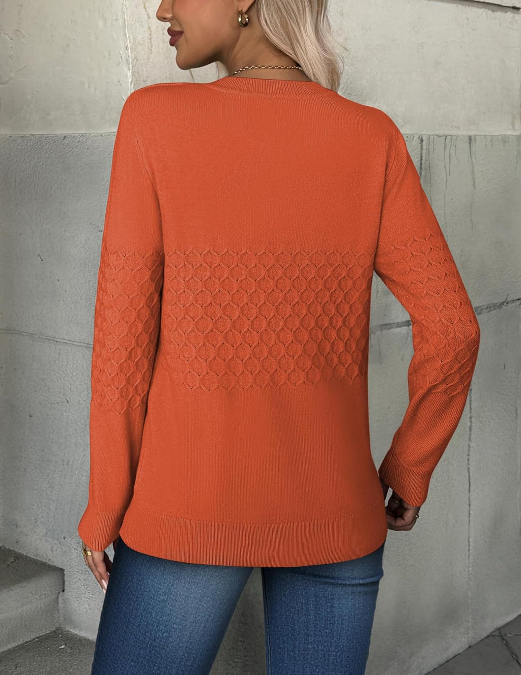Zeagoo Womens Sweaters Long Sleeve Tops Crew Neck Knit Pullover Sweaters Fall Fashion 2025 Dressy Casual Basic Clothes