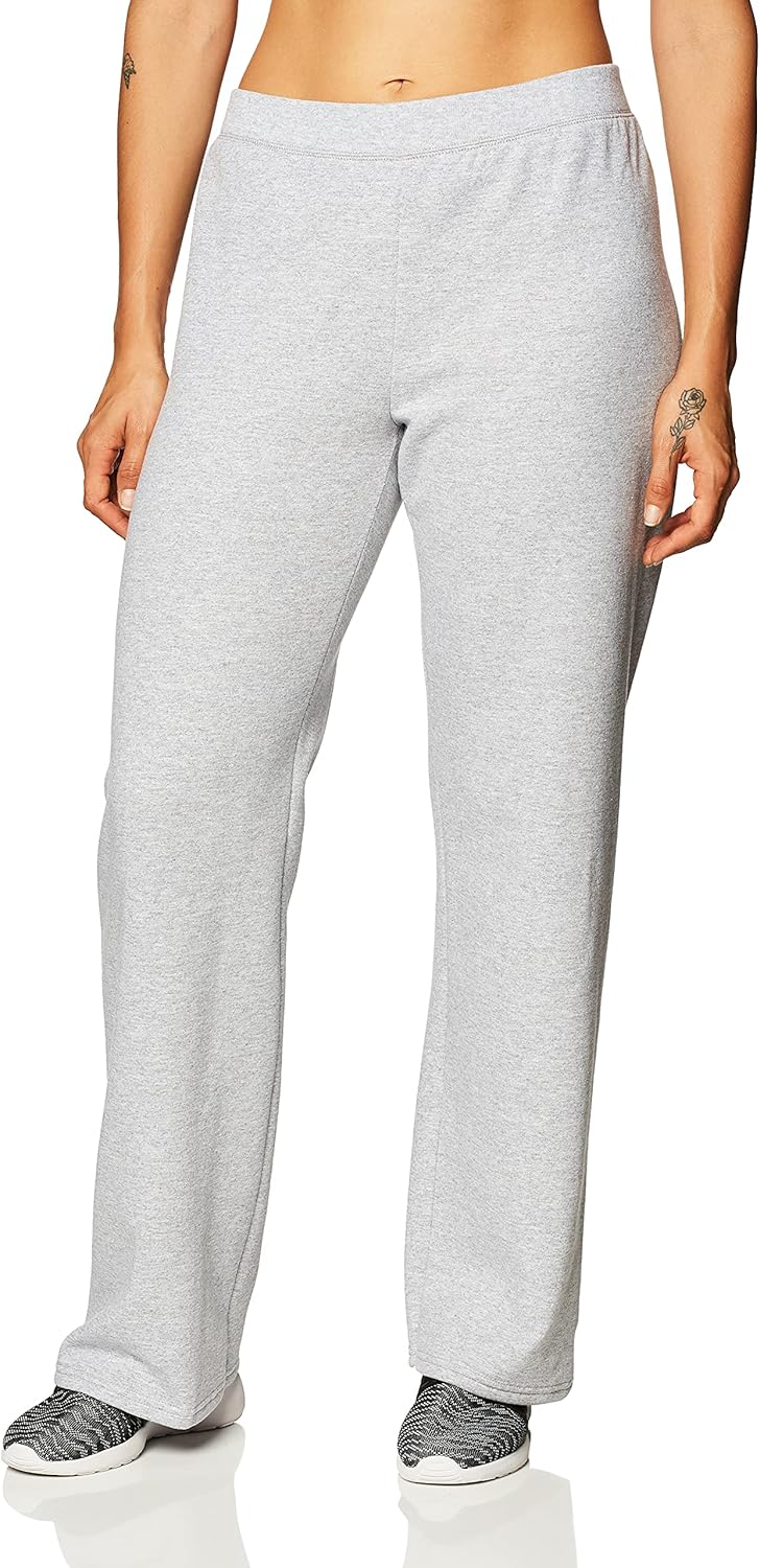 Hanes Women’s EcoSmart Fleece Petite Sweatpants, Open Bottom Sweatpants, Petite, 28.5''