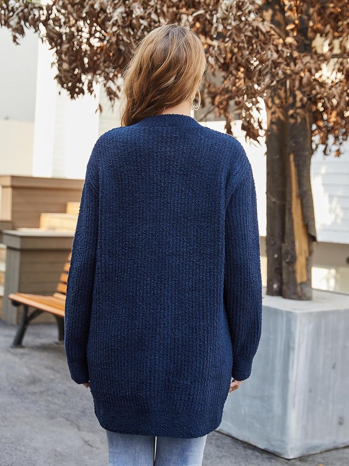 Snuggle Sac Cardigan Sweaters for Women with Pocket Trendy Casual Long Sleeve Tops Open Front Fall Winter Coats