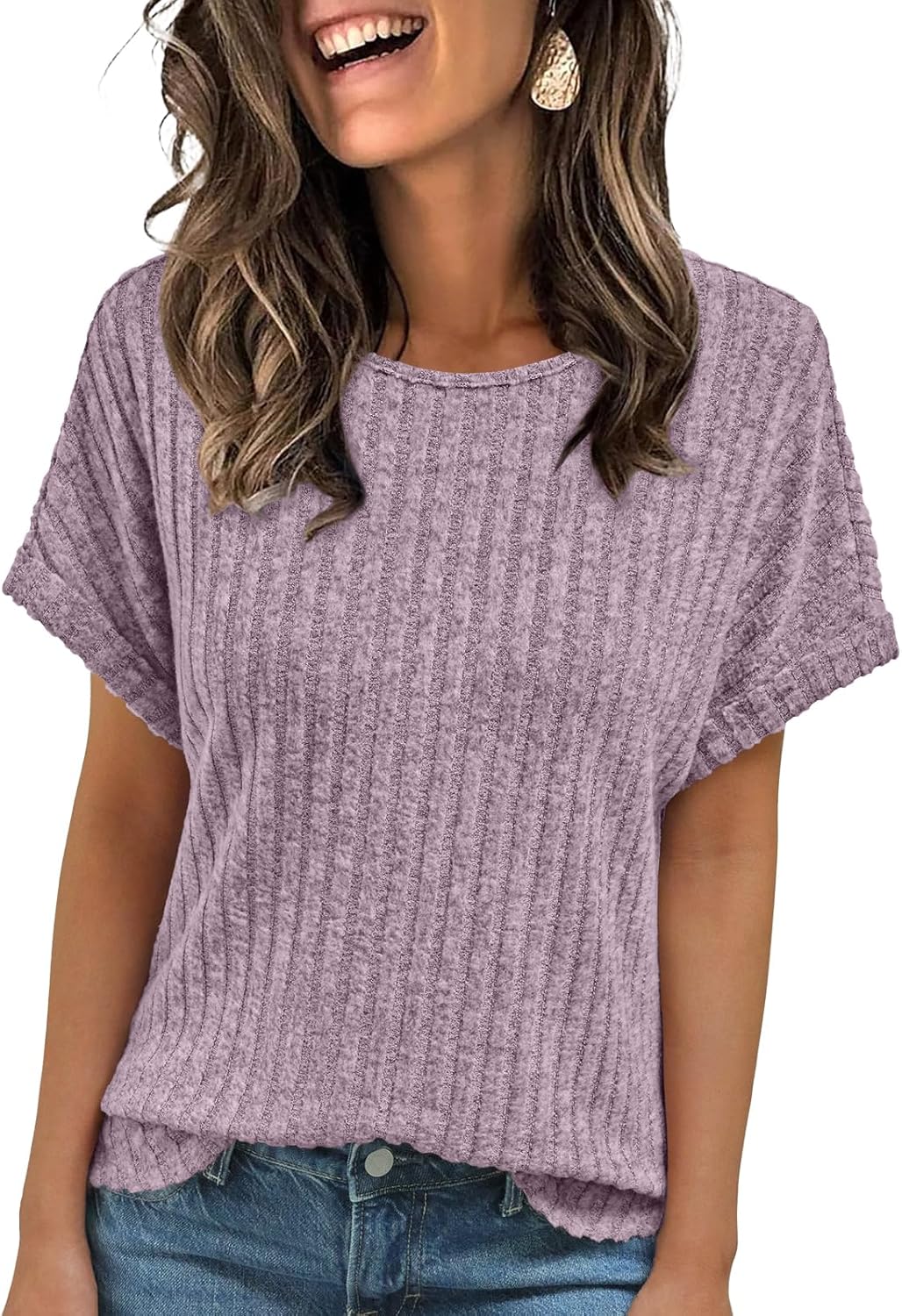 AUTOMET Women Shirts Fall Sweaters Regular Fit Short Sleeve Tunic Tops 2025 Dressy Casual Business Blouses