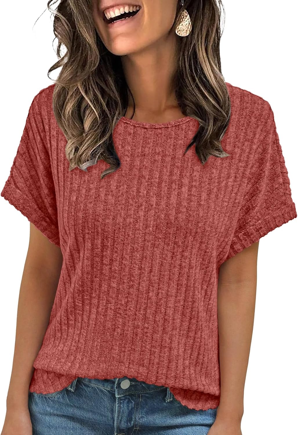 AUTOMET Women Shirts Fall Sweaters Regular Fit Short Sleeve Tunic Tops 2025 Dressy Casual Business Blouses